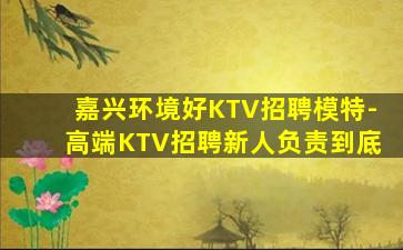 嘉兴环境好KTV招聘模特-高端KTV招聘新人负责到底